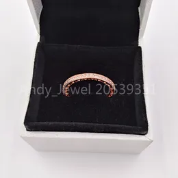 Silver baeds Hearts of Pandora Ring Pandora Rose Claro Charms CZ Authentic 925 Sterling se encaixa em braceletes de joias de estilo europeu Andy Jewel 180963CZ