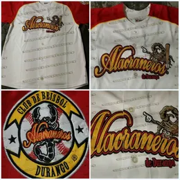 Baseball-Trikots Alacraneros de Durango El Siglo Herren, 100 % genähtes leeres Baseball-Trikot