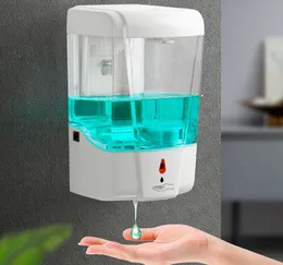 700ml Automatisk tvåldispenser USB Touchless Smart Sensor Badrumsvätska Tvål Dispenser Handsfree Touchless Sanitizer Dispenser KKA7901