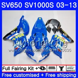 هيكل لسوزوكي SV650 SV1000S SV650S 03 04 05 06 07 08 308HM.7 SV 650S 1000 S 1000S stock RIZLA blue 2003 2004 2005 2006 2007 2008 Fairing