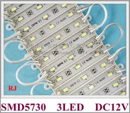 LED Light Module SMD 5730 LED-modul Bakljus Reklam Ljusmoduler för tecken DC12V 3 LED IP65 CE 75mm * 12mm