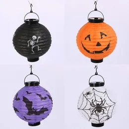 Festive Event Halloween LED Paper Pumpkin Ghost Hanging Lantern Light Holiday Party Decor XB1