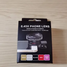 0.45x Evrensel Geniş Açılı Fisheye Lens Makro Büyük lens Vinyet olmadan 2'si 1 arada cep telefonu