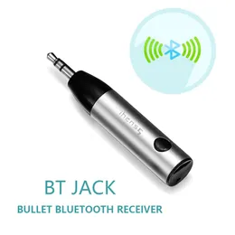 1 st Mini Trådlös Bluetooth-bilmonteringssats Handsfree 3.5mm Jack Bluetooth AUX Audio Receiver Adapter med MIC för högtalartelefon