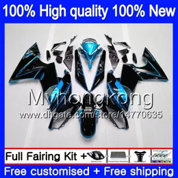 Body +7Gifts For KAWASAKI 650R ER 6 F ER-6F 2009 2010 2011 252MY.18 Metal blue 650 R ER6 F 650 ER 6F 650-R ER6F 09 10 11 Full Fairing