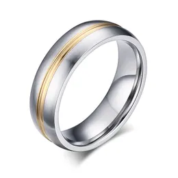 Fashion Couple Tungsten Carbide Band Ring for Anniversary Engagement Wedding Rings 6 mm Bague Femme Lovers' Jewelry Ring size 5 - 13