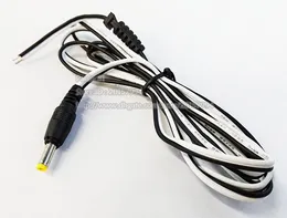 Potência de DC retas 4.0x1.7mm plugue masculino branco + cabo de conector preto com SR cerca de 1,5m / 10pcs