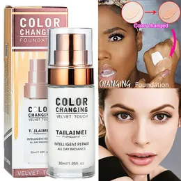 30ml Color Changing Foundation Liquid Brightening Portable Skin Base Waterproof Change To Face Concealer Cover Tone Your Makeup