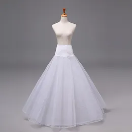 Kvinnor en linje bröllop kjol petticoat golv längd bröllopsklänning underskirt petticoats slips crinoline bröllop tillbehör chemise