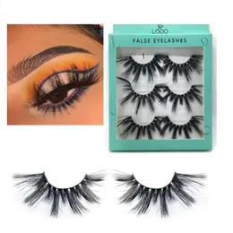 25mm 5D Faux Mink Hair False Eyelashes Wispy Fluffy Long Lashes Eye Makeup Tools Handmade Soft Dramatic Lashes