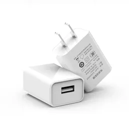 white real UL certified chargers mobile phone USB charger 5V 1A 2A charging head High quality Travel FCC adapters dock