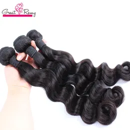 Loose Deep Wave Brazilian Virgin Human Hair Extension Loose Curly Hair Bundles Deal Weave Weft Dyeable Mink Wavy Greatremy 3pcs Full Head SALE