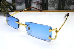 2021 Glasses Sunglasses With Lfqwo Men Buffalo Accessories Rectangle Designer For Women Oculos Eyewear Rimless Horn Zonnebril Box Luxur Ojuj