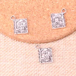 92 st charms bok Holy Bible 17*11mm Antique Making Pendant Fit, Vintage Tibetan Silver, DIY Handgjorda smycken