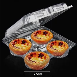 1500pcs/lot 18cmx17cmx5cm Automatic buckle transparent baking plastic packaging boxes egg tart trays Factory wholesale