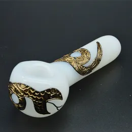 5" Antique Boa Glass Pipe Bowl Tobacco Spoon Hand Pipes Oil Burner Dogo Dry Herb Bubbler Smoking Filters