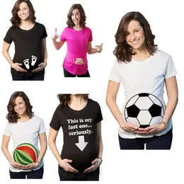 Zwangerschap Tops Zomer Plus Size Zwangerschap Cartoon Tee Baby Print Staren Vrouwen Moederschap Zwangere Korte Mouw T-shirt Grappige T-stukken 3XL YF004