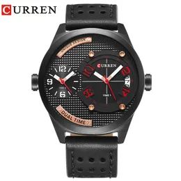 Fashion Brand CURREN Business Wrist Watch Casual Quartz Men's Watch Leather Strap Clock Relogio Masculino Horloges Mannens Saat