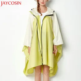 KLV 여성 숙녀 여성 스플 라이스 레인 자켓 야외 까마귀 방수 방풍 코트 Outwear Dropship Dec.1
