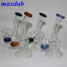 Glasbägare dab rigg bong hopah heady bongs mini vatten rör olje riggar vaxrökande skål bubbler honungskaka rör med kvarts banger