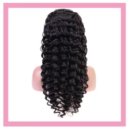 Lace Wigs Indian Raw Human Virgin Hair Lace Front 13x4 Wig Deep Wave Lace Front Wig 10-32inch Deep Curly Wholale