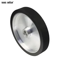 300 * 50mm Solid Beltkvarn Kontakthjul Dynamiskt Balanserat gummi Polering Wheel Abrasive Slip Belt Set