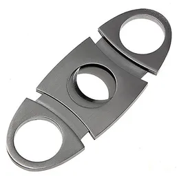 Ny Ficka Rostfritt Stål Cigar Cutter Verktyg Kniv Double Blades Scissors Shears Sax 2022