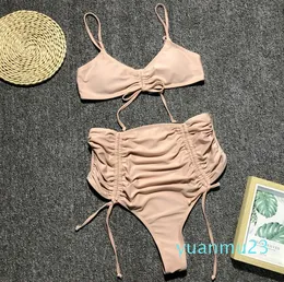 Hurtownie-wysoki talia bikini garnitur dla kobiet Maillot de Bain Femme Push Up Swimwear kostium kąpielowy Designer Swimsuit Beachwear 2019