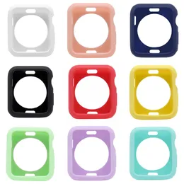 Candy Color Smart Watch Protection Silicone Case f￶r Apple Watch 1 2 3 4 5 Generation Watch TPU Case 38 42 40 44mm