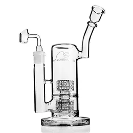 Two Cage Glass Bong Thick 28cm Glass Bongs Recycler 18MM Joint Banger Oil Rigs Beaker Heady Glass Dab Rigs New Hookah