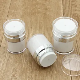 Vaso per crema vuoto, 2 contenitori per bottiglie con pompa airless,  bottiglia da viaggio ricaricabile, contenitore cosmetico portatile,  lozioni, creme per prodotti per la cura della pelle (15 ml) : :  Casa