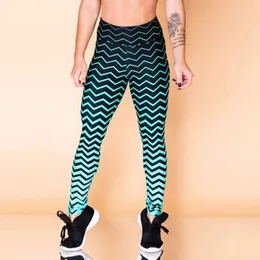 Kvinnor Geometri Yoga byxor Sexig träningskläder Hög midja Aktivt Butter Butter Fitness Leggings Digital Print Body Mechanics Wear