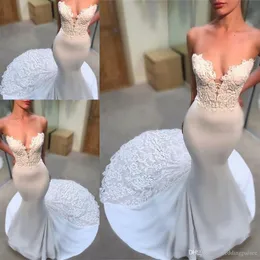 Newest Sexy Sweetheart Lace Wedding Dresses Mermaid Long Bridal Gowns Off-Shuolder Appliques Special Occasion Sweet Wedding Gowns