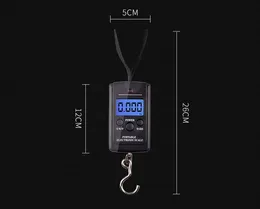 weight measurement Electronic scale 40kg portable LCD display hanging kitchen weights hand scale Fishing hook scales