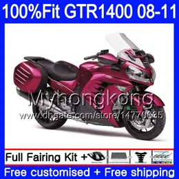 Injection mold Pearl red light Body For KAWASAKI GTR1400 08 09 10 11 255HM.22 GTR-1400 08 11 GTR 1400 2008 2009 2010 2011 Fairings Kit