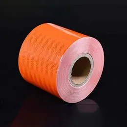 Freeshipping Super High Intensity Grade Reflekterande ark Orange Reflektiv Varning Tape Adhesive Car Truck Conspicity Tape Car Tillbehör