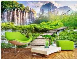 美しい風景の壁紙の風景の滝の壁紙庭の風景背景の壁の背景の絵画