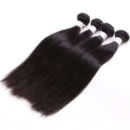Silkeslen raka hårförlängningar brasilianska jungfruliga hårbuntar billigare pris 100 g ett bunt 4 st/parti