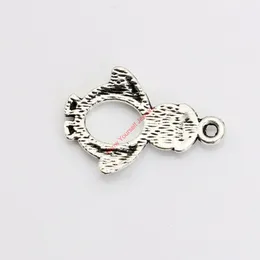 Partihandel-Antik Silverpläterad Snowman Boy Charms Pendants För Halsband Smycken Göra DIY Handgjorda Craft 26x18mm