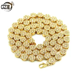 Ny mode 30 tum Blingbling Round Diamond Mens Halsband Miami Hip Hop Rapper Guld Silver Långkedjor Smycken Gåvor för killar Män Till Salu