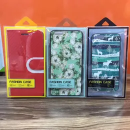 Fashion Universal PVC Plastic Retail Packaging för iPhone 14 13 12 11 XR XS Max X 8 7 P30 4.7 5.5 -tums Hard Soft TPU Läderpåse Fall Cover Package Box