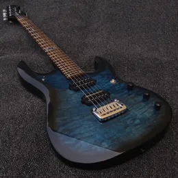 Muzyka Mężczyzna JPX John Petrucci Black Blue Quilted Maple Top Guitar Electric Tremolo Bridge, tunery blokujące