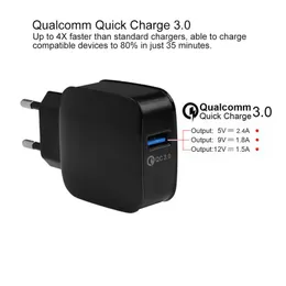quick charge 3 0 18w rapid usb wall chargers adapter usb charger eu us plug