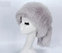 Fashion-COLORS Women Hats 2019 Lady Russian Tick Warm Faux Fox Fur Fluffy Fur Hat Headband Winter Ski Hat FemaleTrapper Hat For Autumn