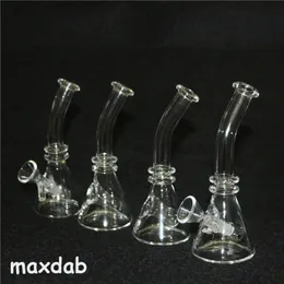 Hookahs Fábrica Venda Direta Vidro Bongo Mini Perc Beaker Base 10mm Feminino Conjunto de Água Tubulação De Petróleo Plataformas Bubbler Tubos De Fumar