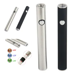 510 스레드 E 담배 vape 펜 최대 배터리 배터리 예열 가변 전압 380mah VV 배터리 2 색