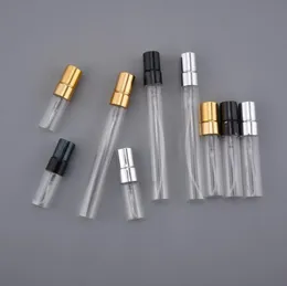 1000pcs Seyahat Taşınabilir Boş Cam Şişe Doldurulabilir 3ml 5ml 10ml Parfüm Şişesi Alüminyum Atomizer