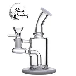 Pipe à eau en verre Bong 6 pouces de hauteur avec bol en verre Bongs en verre épais Joint femelle Dab Rig Oil Rig