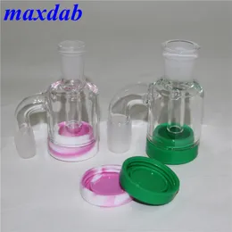 Hookah Ash Catcher Water pipes Glass Catchers with 7ML Silicone Container quartz banger Reclaimer Thick Ashcatcher Bongs