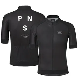 2019 Pro Team PNS sommar cykeltröja för män Kortärmad Quick Dry Cykel MTB Bike Tops Kläder Bär Silikon Halkfri